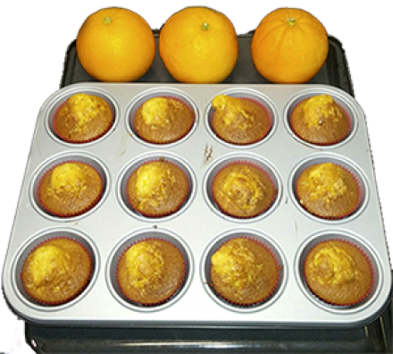 Receta de magdalenas con naranja